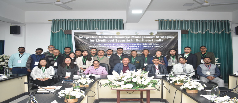 CoE-SLM, in collaboration with ICFRE-BRC, Aizawl, began a three-day training (25–27 November 2025) on Integrated Natural Resource Management for Livelihood Security in Northeast India